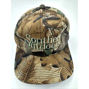 Vintage Southern Outdoors Cap Mens Camo Hat Snapback Advantage Hunting Y2K NEW